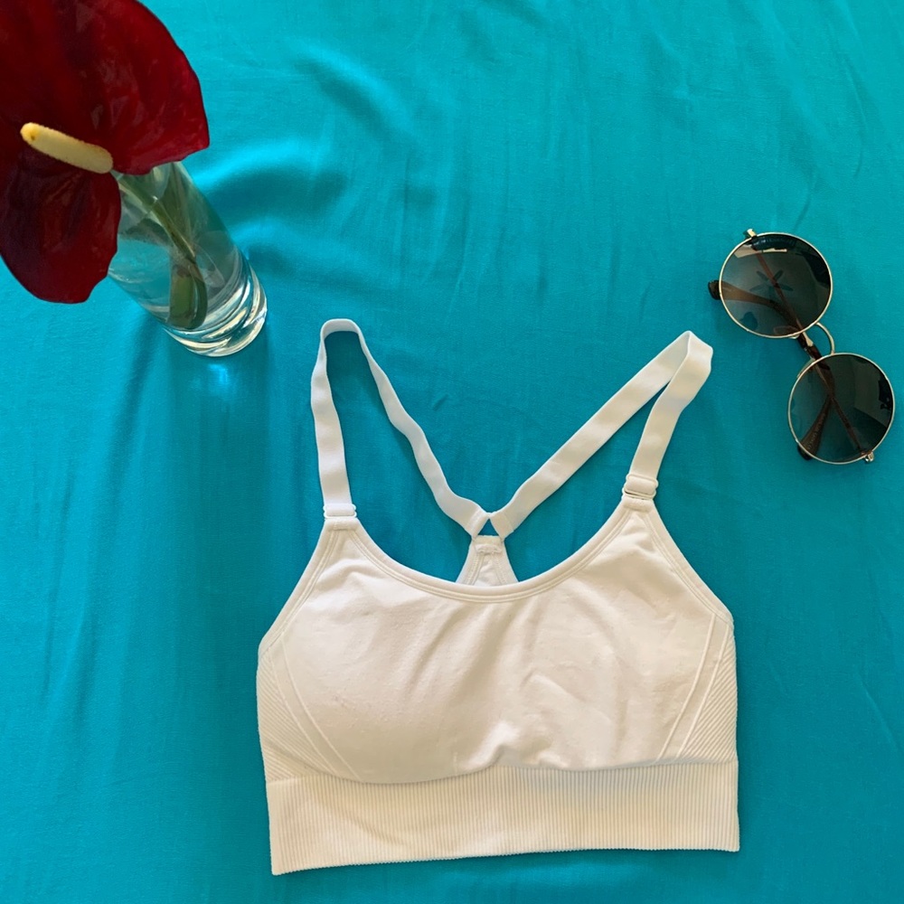 White Sports Bra